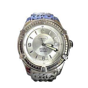 LOIS HILL Sterling Silver AUTOMATIC Figure 8 Bracelet Swiss Sport Watch